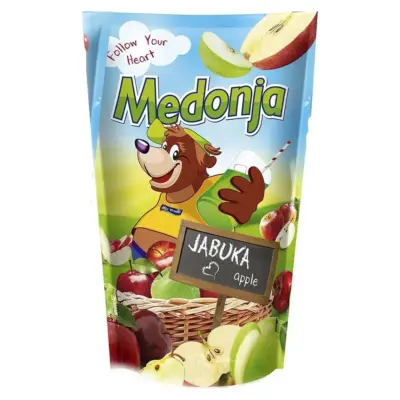 Напій соковмісний Яблучний Medonja Apple 0.2 л із трубочкою Сербія