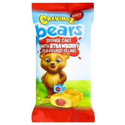 Бісквіт Ведмедик із полуничною начинкою Cravingz Bears 40 г JOUY&Co Туреччина