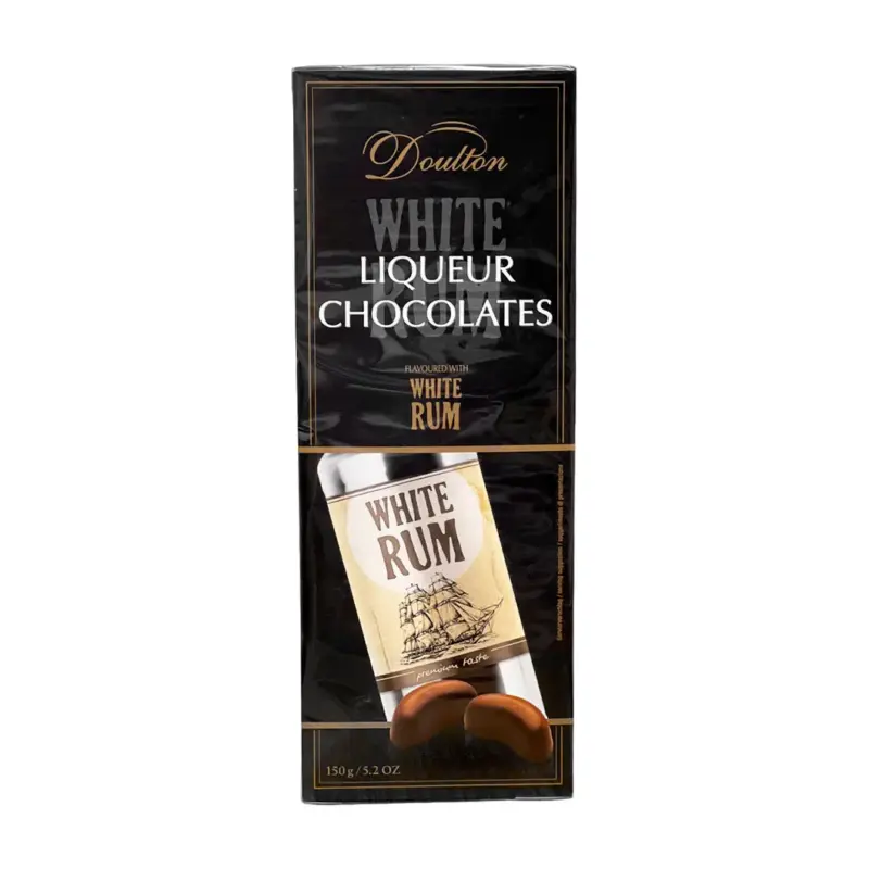 Шоколадні цукерки з білим ромом Doulton Liqueur Chocolates White Rum 150г Німеччина