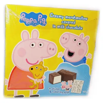 Цукерки вершкове суфле у молочному шоколаді Peppa Pig Creamy Marshmallow 190г Польща