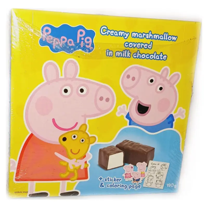 Цукерки вершкове суфле у молочному шоколаді Peppa Pig Creamy Marshmallow 190г Польща