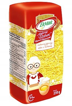 Макаронні вироби з куркумою яєчна локшина EkMak Babuni Makaron jajeczny 250г Польща