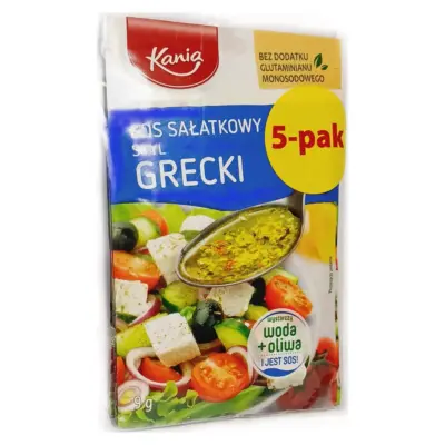 Соус салатний Грецький Kania Sos salatkowy styl Grecki (5шт по 9г) 45г Німеччина