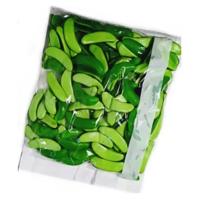 Цукерки желейні Зелені банани Gummy candies Duble layer Green bananas 1кг Італія