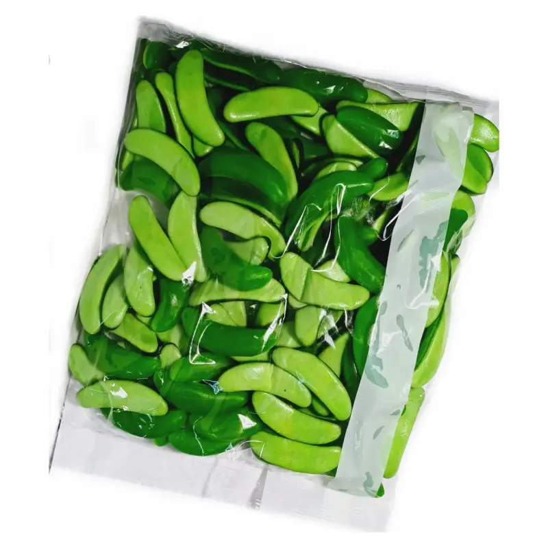 Цукерки желейні Зелені банани Gummy candies Duble layer Green bananas 1кг Італія
