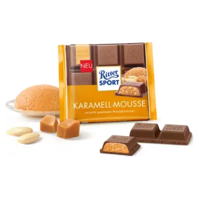 Шоколад Ritter sport KARAMELL-MOUSS (з карамельним мусом) Німеччина 100 г