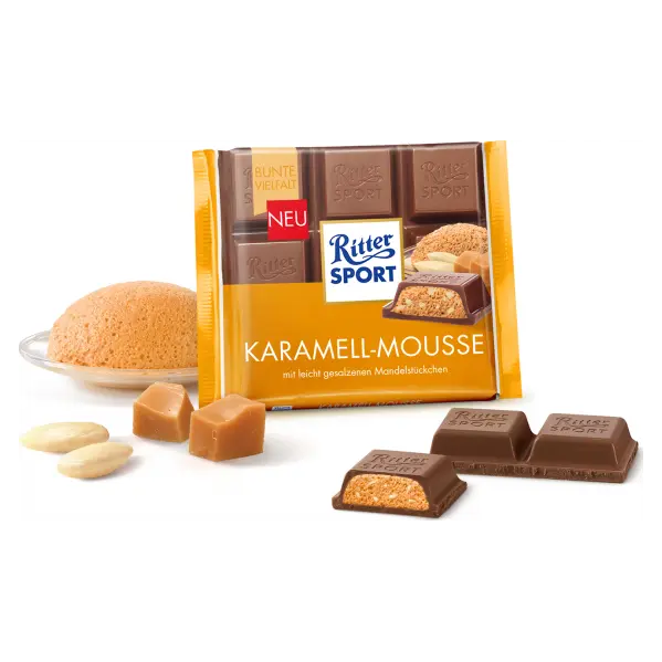 Шоколад Ritter sport KARAMELL-MOUSS (з карамельним мусом) Німеччина 100 г