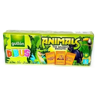Печиво бісквітне з вітамінами Gullon Dibus Animals biscuits 200г Іспанія