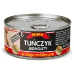 Тунець у олії M&K Tunczyk Jednolity w oleju roslinnym 170г/120г Польща