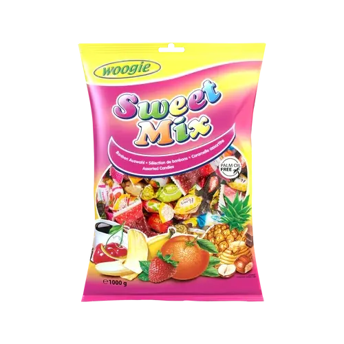 Цукерки Карамельна суміш БЕЗ ПАЛЬМОВОГО МАСЛА Woogie Sweet Mix 1кг Австрія