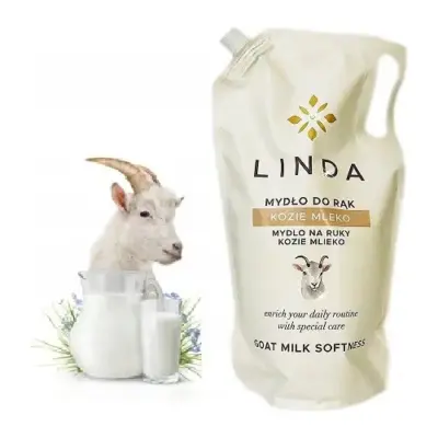 Мило для рук рідке зволожуюче з козячим молоком Linda Mydlo do rak Goat milk Softness 900мл Польща
