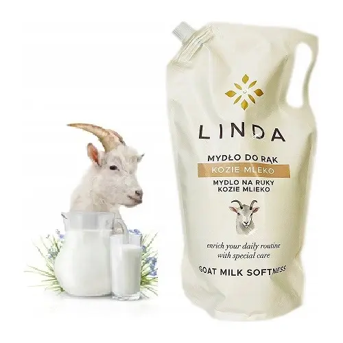 Мило для рук рідке зволожуюче з козячим молоком Linda Mydlo do rak Goat milk Softness 900мл Польща