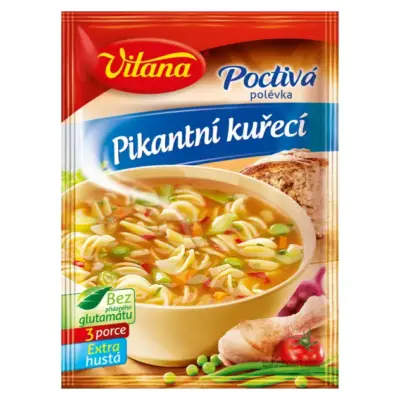 Суп пікантний курячий Vitana Pikantni kureci 86г (3 порції) Чехія