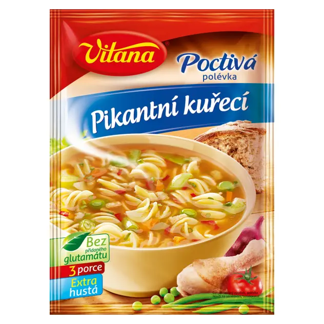 Суп пікантний курячий Vitana Pikantni kureci 86г (3 порції) Чехія