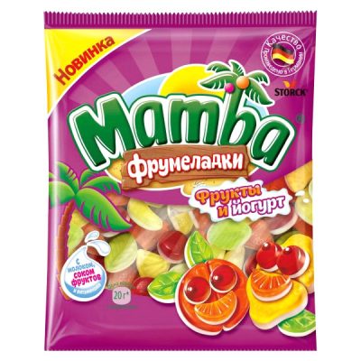 Желейні цукерки Фрумеладки Фрукти та Йогурт Storck Mamba 70 г Німеччина