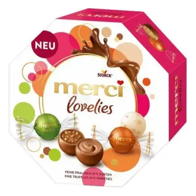Шоколадні цукерки Merci Lovelies 185 г Німеччина