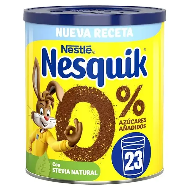 Какао БЕЗ САХАРА Й ГЛЮТЕНА Nestle Nesquik 320 г ж,б Іспанія