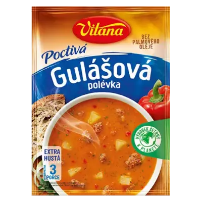 Угорський суп-гуляш БЕЗ ПАЛЬМОВОГО МАСЛА Poctivá ma| arská gulánová polévka 125 г (3 порції) Чехія
