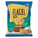 Крендель хрусткий солоний із чорно-білим насінням кунжуту Flatzel, Black And White Sesame 85 г