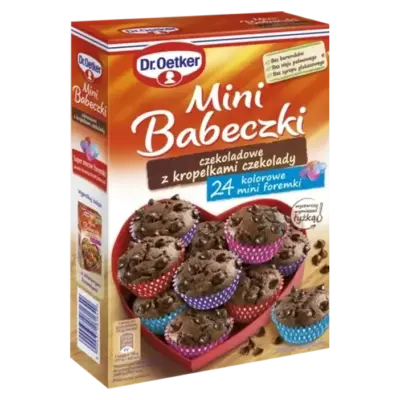 Суміш для шоколадних кексів Dr.Oetker Mini Babeczki czekoladowe z kropelkami czekolady 245г Польща