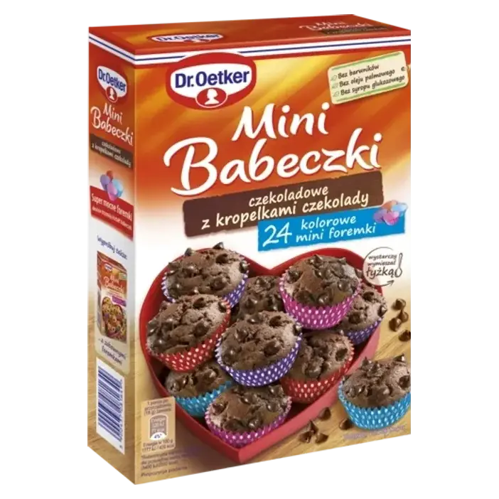 Суміш для шоколадних кексів Dr.Oetker Mini Babeczki czekoladowe z kropelkami czekolady 245г Польща