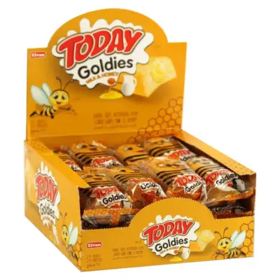 Бісквіт молоко-мідь ПЧЕЛКА TODAY GOLDIES MILK & HONEY Elvan 24штх45 г Туреччина