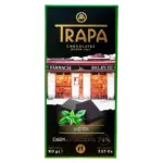 Шоколад чорний із м’ятою БЕЗ ГЛЮТЕНА Trapa Choco Dark 74% Menta 100 г Іспанія
