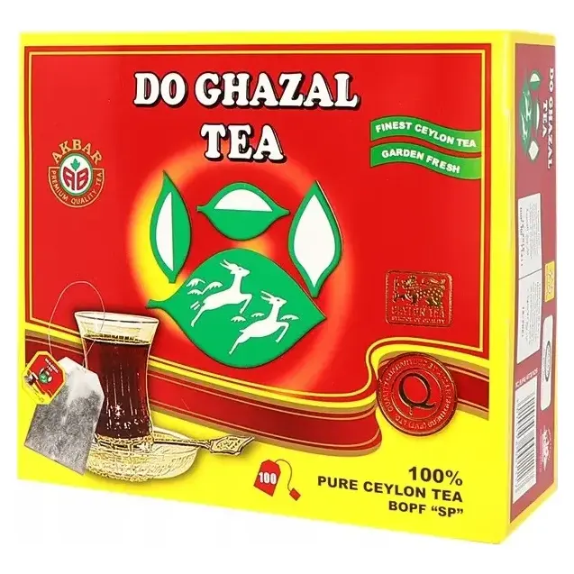 Чай чорний цейлонський Akbar «Do Ghazal Tea Pure Ceylon» (100 пакх2г) 200 г Шрі-Ланка