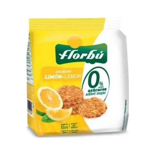Печиво БЕЗ САХАРА з лимоном Florbu Cookies Lemon 0% azucares 130 г Іспанія