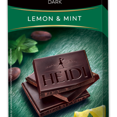 Шоколад темний із м'ятою та лимоном 50% какао Heidi Dark Lemon&Mint 80 г Румунія