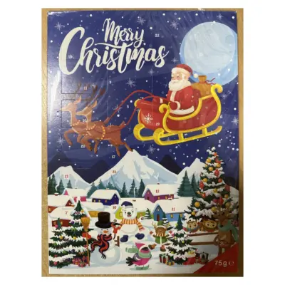 Шоколадний адвент-календар Merry Christmas Польща 75г