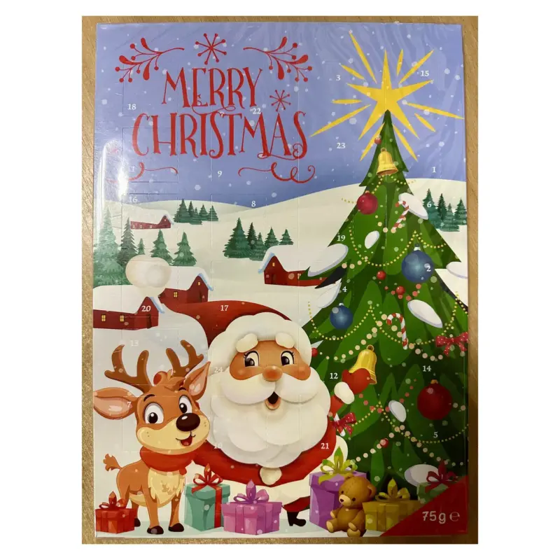 Шоколадний адвент-календар Merry Christmas Польща 75г