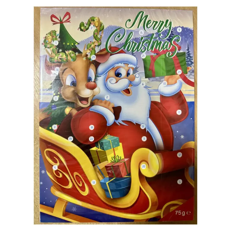 Шоколадний адвент-календар Merry Christmas Польща 75г
