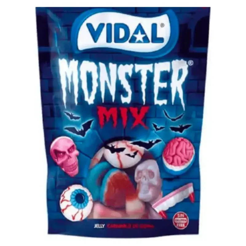 Желейні жувальні цукерки БЕЗ ГЛЮТЕНА Vidal Monster Mix 150г