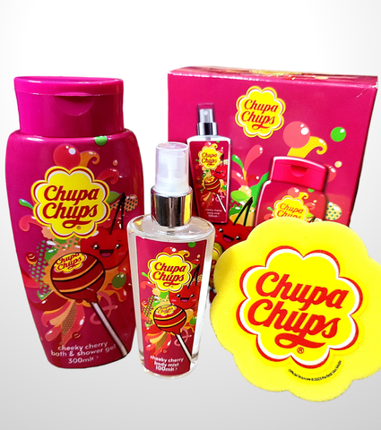 Подарунковий набір з ароматом вишні Chupa Chups для душу (Гель, міст і мочалка) Великобританія