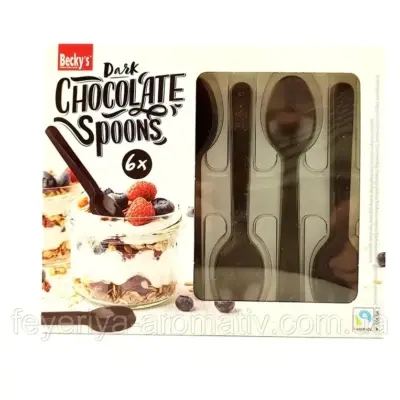 Шоколадні ложки Becky`s Dark Chocolate Spoons 6 шт 48 г 50% какао Нідерланди