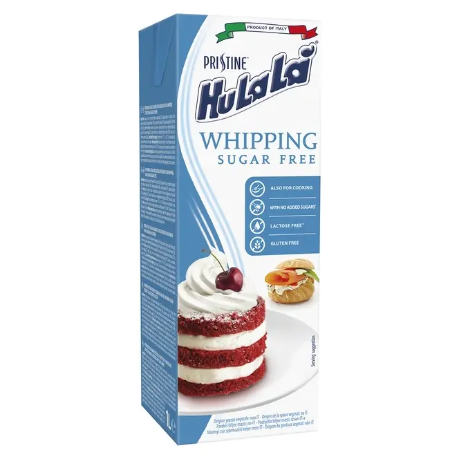 Вершки рослинні Без цукру, лактози та глютену HuLa Sugar Free 25% 1 л Італія