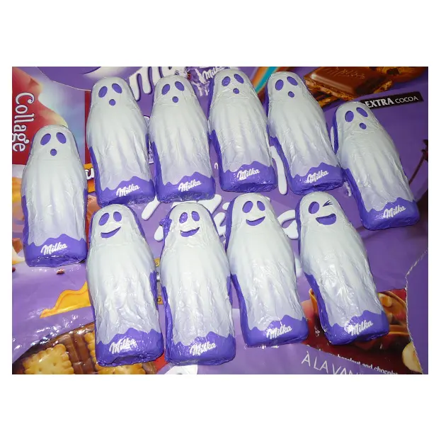 Шоколадні цукерки Хелловінські примари Milka Halloween Gespenster 12 г Швейцарія
