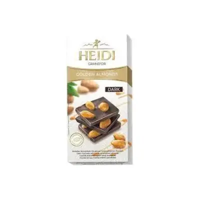 Шоколад темний із карамелізованим суцільним мигдалем 50% какао Heidi Dark 100 г Румунія