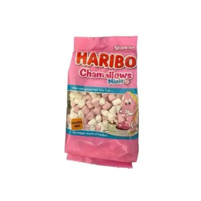 Маршмелоу біло-рожеве БЕЗ ГЛЮТЕНА Haribo Chamallows Minis 150 г Люксембург