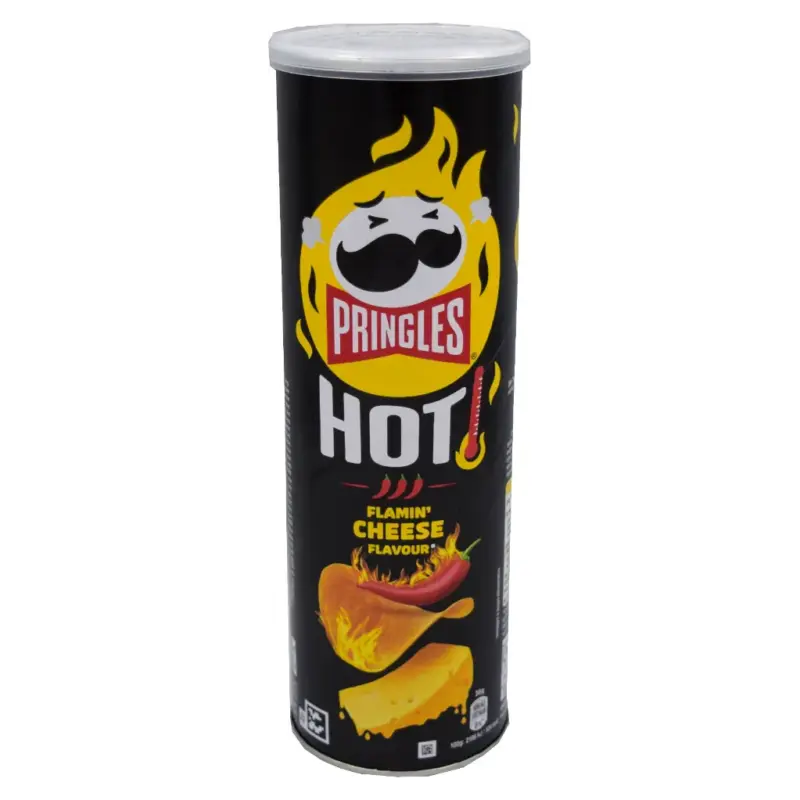 Чипси гострий чилі та сир Pringles Flame Extra Hot Cheese&Chilli, 160g
