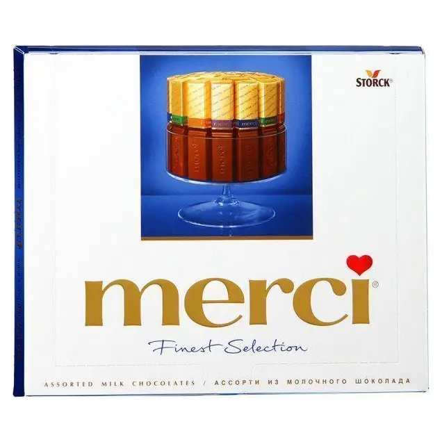 Шоколад Асорті (4 смаки) Storck Merci Finest Selection 250 г Німеччина