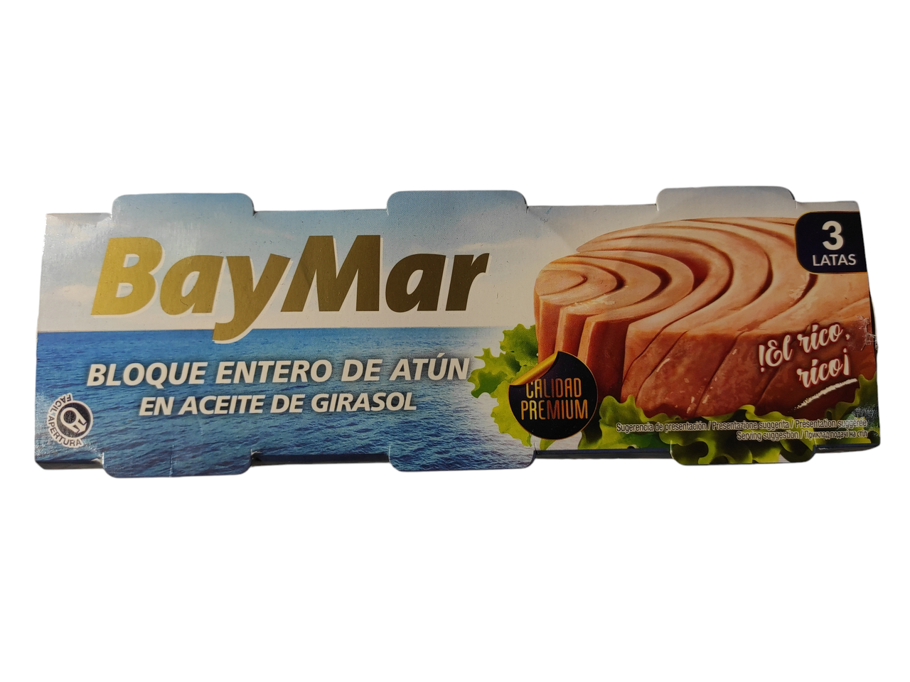 Тунець шматочками в соняшниковій олії BAY MAR Atun (3х80г) 240 г Іспанія