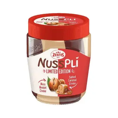 Горіховий крем DUO з горіховою нугою і карамель-солю Zentis Duo Creme Nusspli Salted Caramel MIX 300 г Німеччина