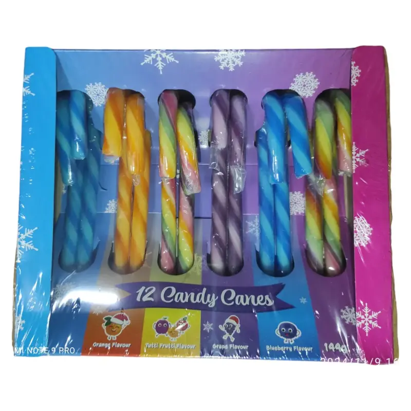 Льодяники Різдвяна Палиця БЕЗ ГЛЮТЕНА Becky’s 12 Candy Canes (12×12г) 144г Нідерланди