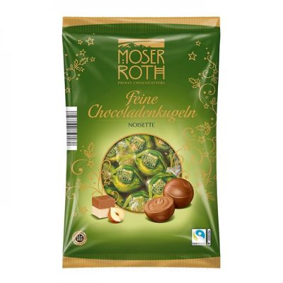 Шоколадні цукерки з праліне з фундука Moser Roth Feine Kugeln Noisette 150 г
