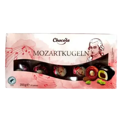 Цукерки марципанові з фісташкою в чорному шоколаді Chocola Mozartkugeln 200 г Німеччина
