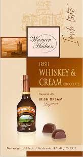 Шоколадні цукерки з віскі Warner Hudson Irish Whiskey &Crem Liqueur (Ірландське віскі і вершки) Німеччина 150г