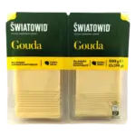 Сир у пластинках Gouda Swiatowid без консервантів 500 г (2 х 250 г) Польща