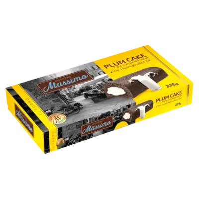 Тістечко бісквітне з какао та молочним кремом Maestro Massimo Plum Cake Black 225 г (5 шт.) Італія